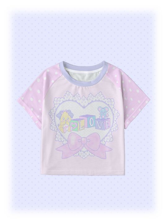 Lovely Blocks Crop Shirt
