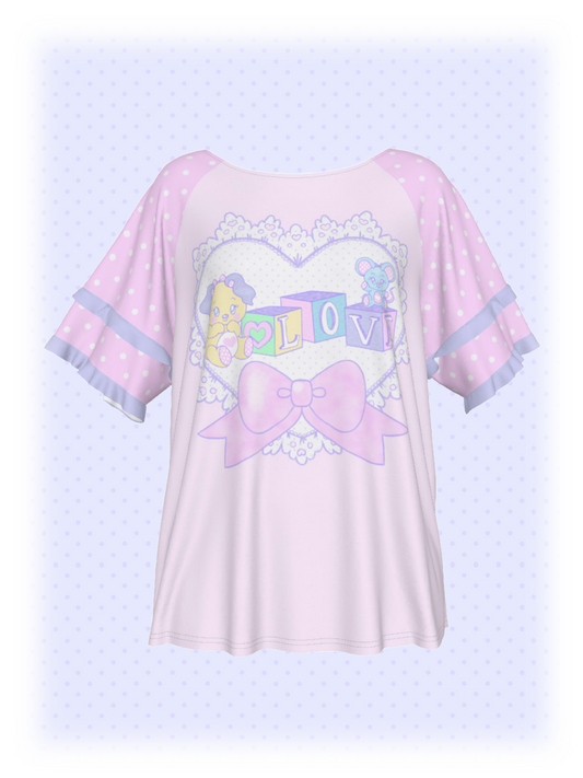 Lovely Blocks Ruffle Shirt