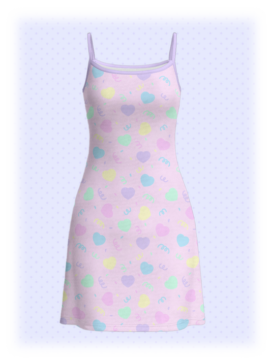 Heart Confetti Mesh Dress