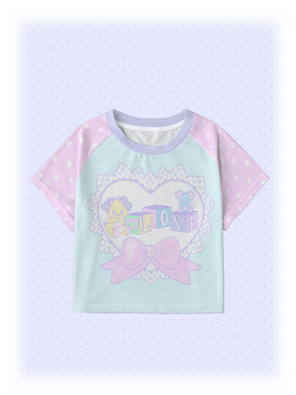 Lovely Blocks Crop Shirt