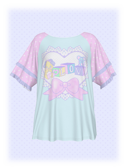 Lovely Blocks Ruffle Shirt
