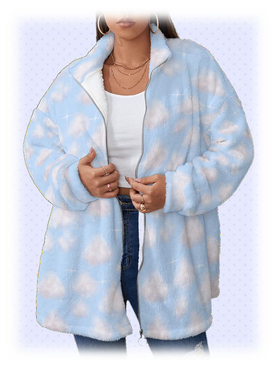 Dreamy Sky Fuzzy Coat