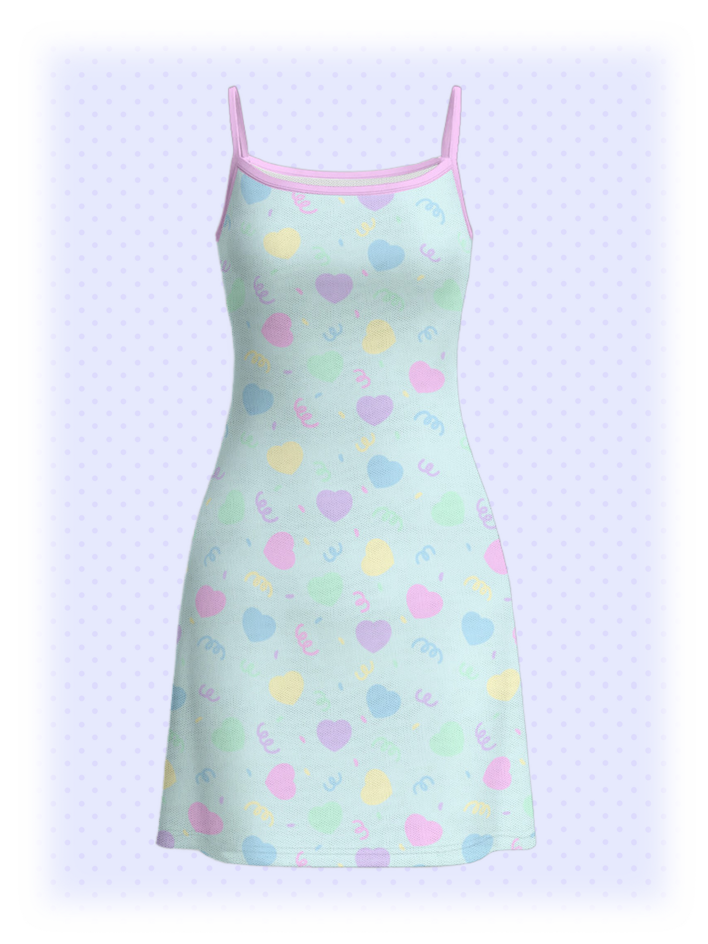 Heart Confetti Mesh Dress