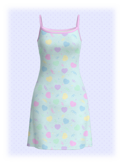 Heart Confetti Mesh Dress