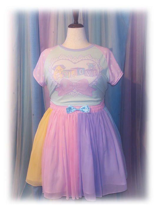Lovely Blocks Crop Shirt