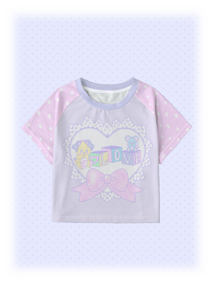 Lovely Blocks Crop Shirt