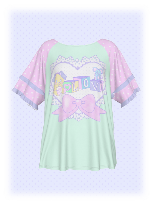 Lovely Blocks Ruffle Shirt