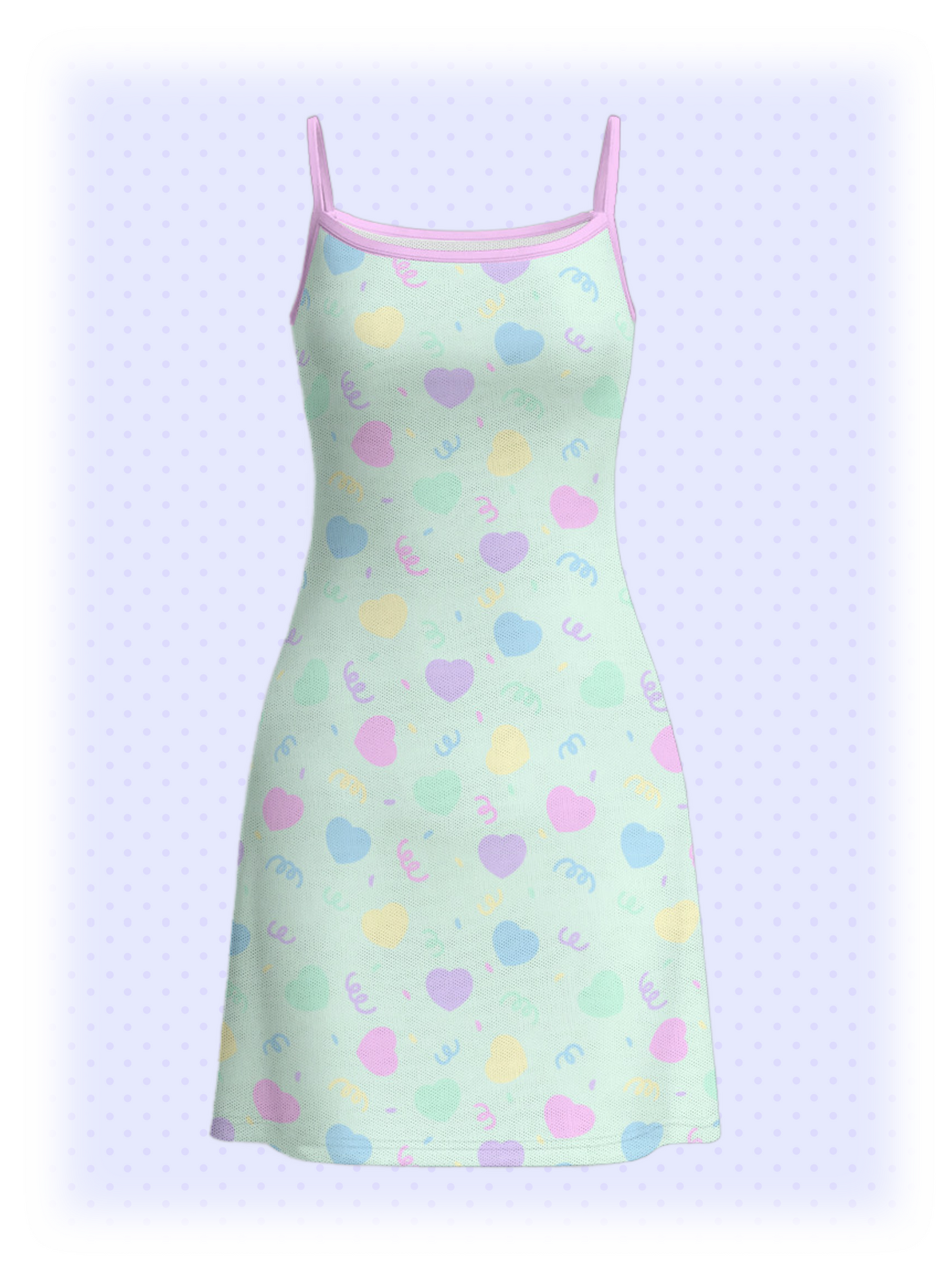 Heart Confetti Mesh Dress
