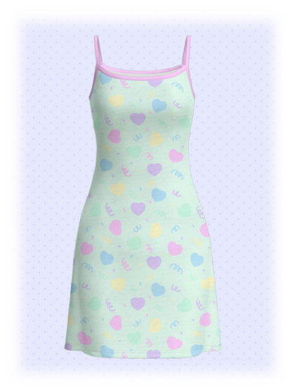 Heart Confetti Mesh Dress