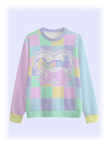 Lovely Blocks Patchwork Unisex Cotton Sweater