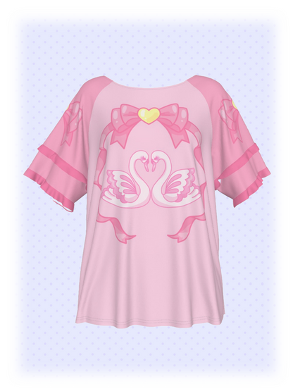 Swan Lake Kiss Ruffle Shirt