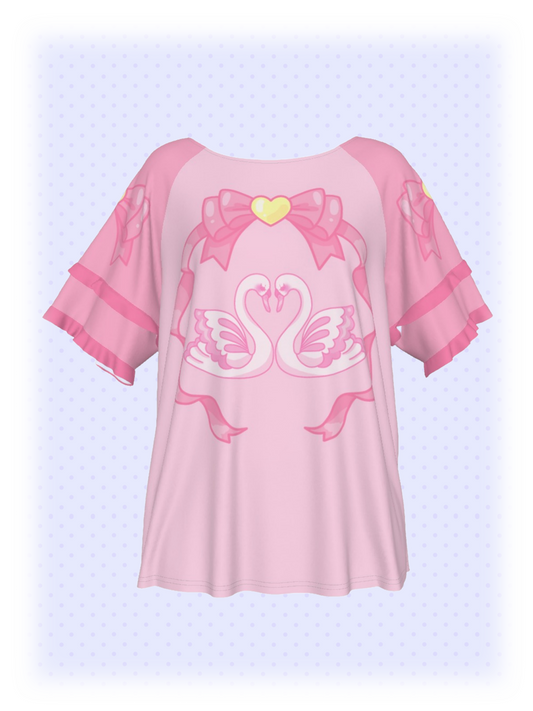Swan Lake Kiss Ruffle Shirt