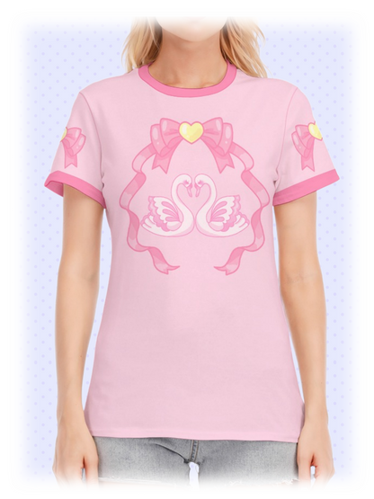 Swan Lake Kiss Cotton Shirt