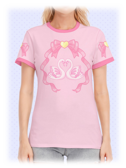 Swan Lake Kiss Cotton Shirt