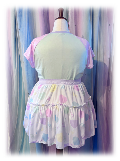 Heart Confetti Ruffle Skirt