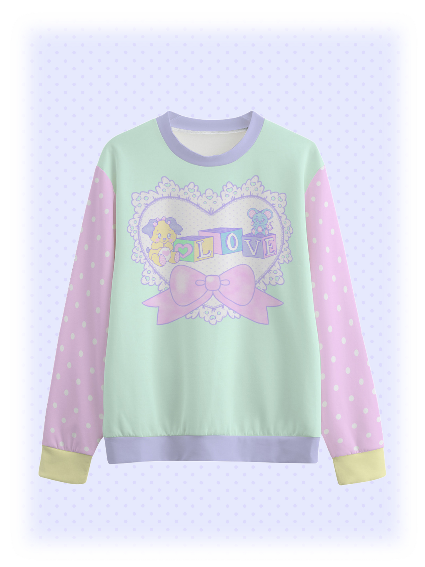 Lovely Blocks Polka Dot Unisex Cotton Sweater