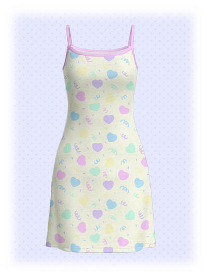Heart Confetti Mesh Dress